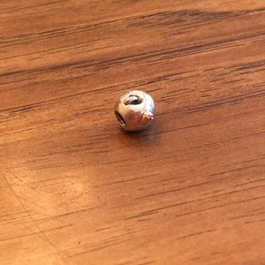 Pandora charm- Apple with gold worm